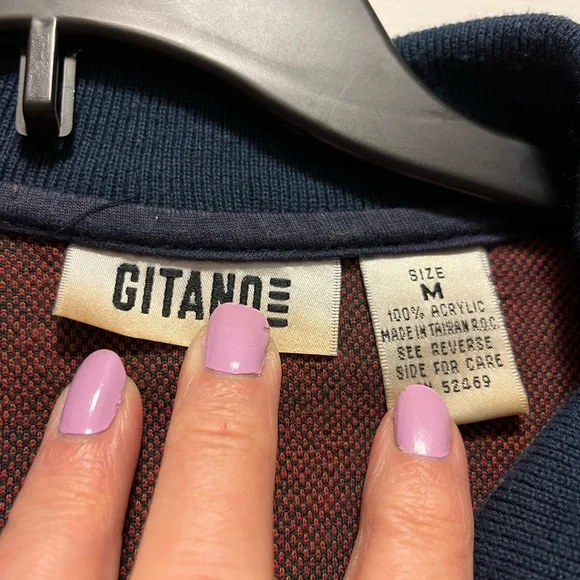 Vintage 80s- 90s black and print long sleeve blouse size medium - Picture 6 of 9